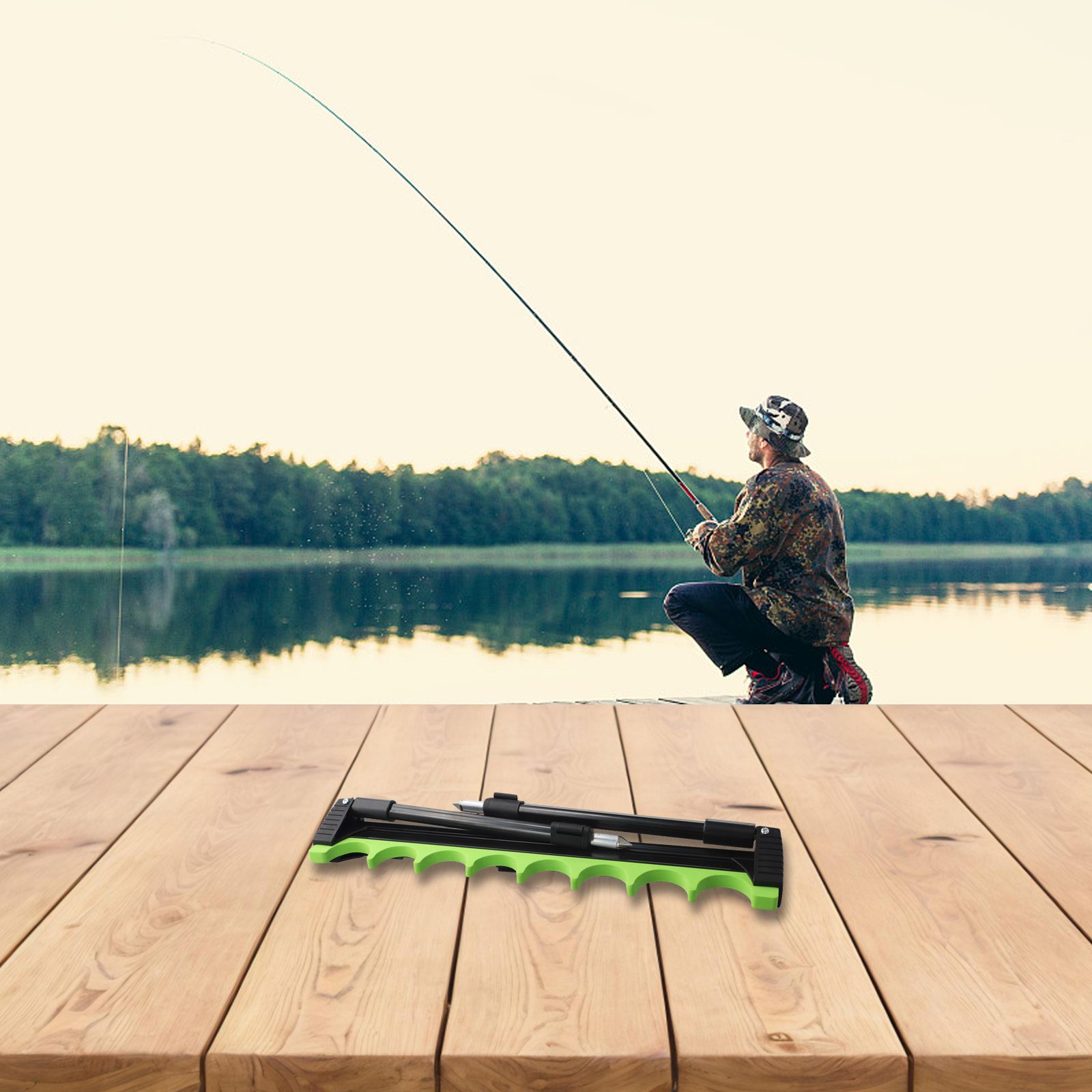 4 Leg 8 Rig Telescopic Fishing - Fishing Rod Telescopic ulasan dan harga