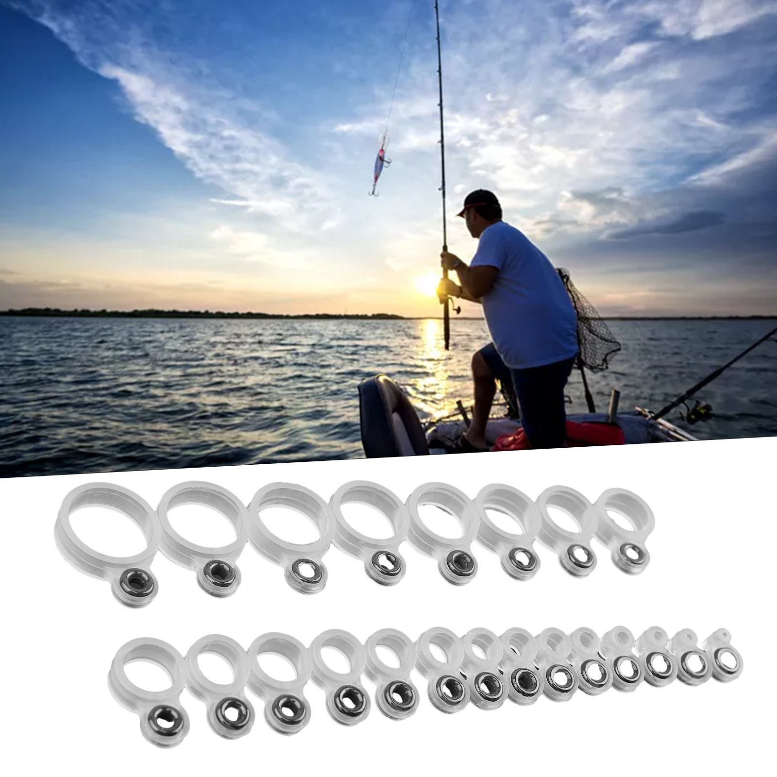 14/22Pcs Fishing Rod Eyelet Re - Fishing Rod Building Kit ulasan dan harga
