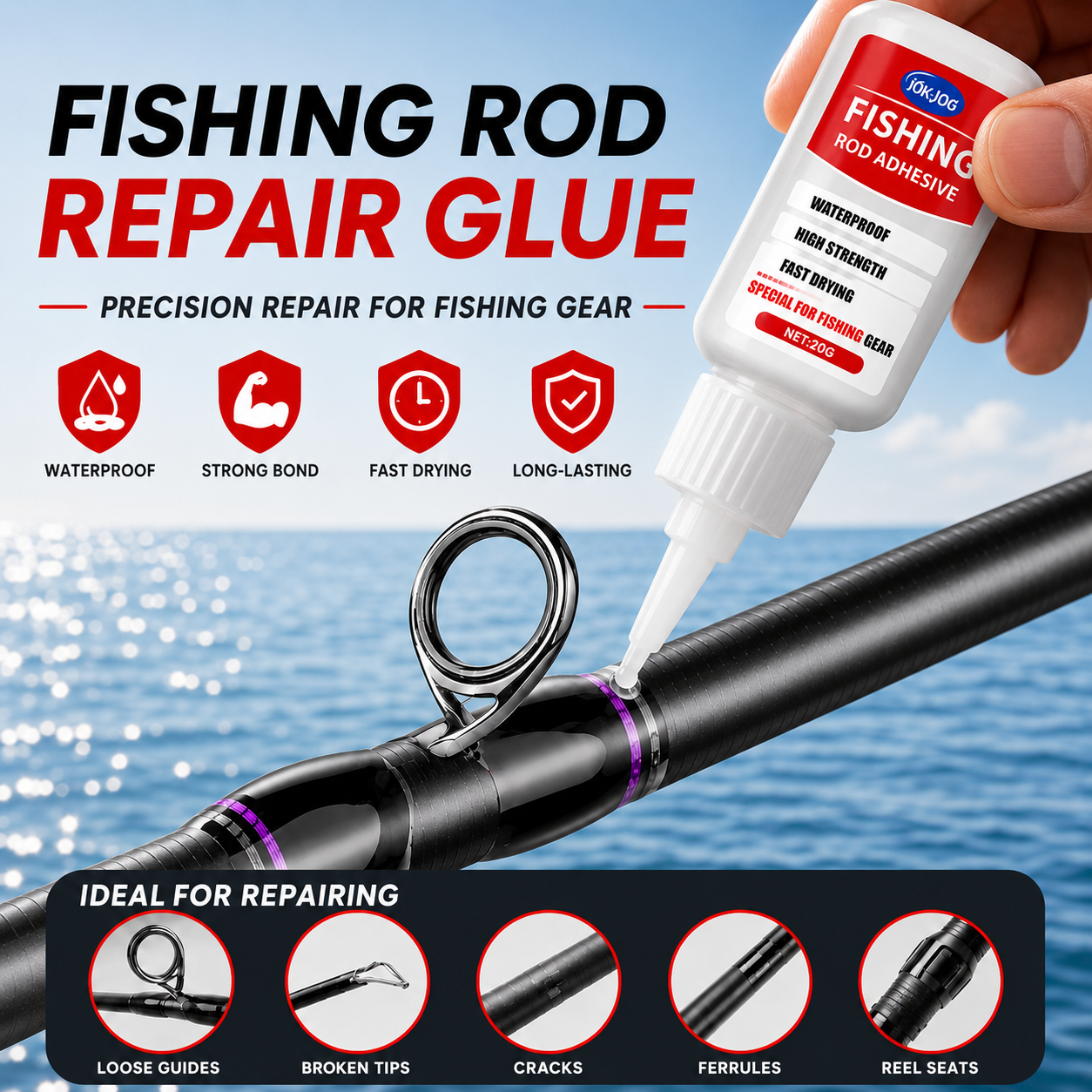 Ifubo Fishing Rod Adhesive, Mu - Fishing Rod Repair Kit ulasan dan harga