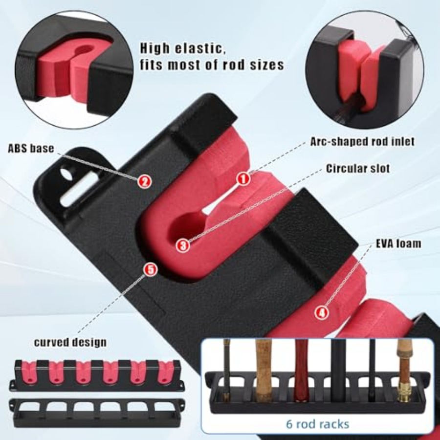 6set Fishing Rod Holders for 1 - Fishing Rod Boat ulasan dan harga