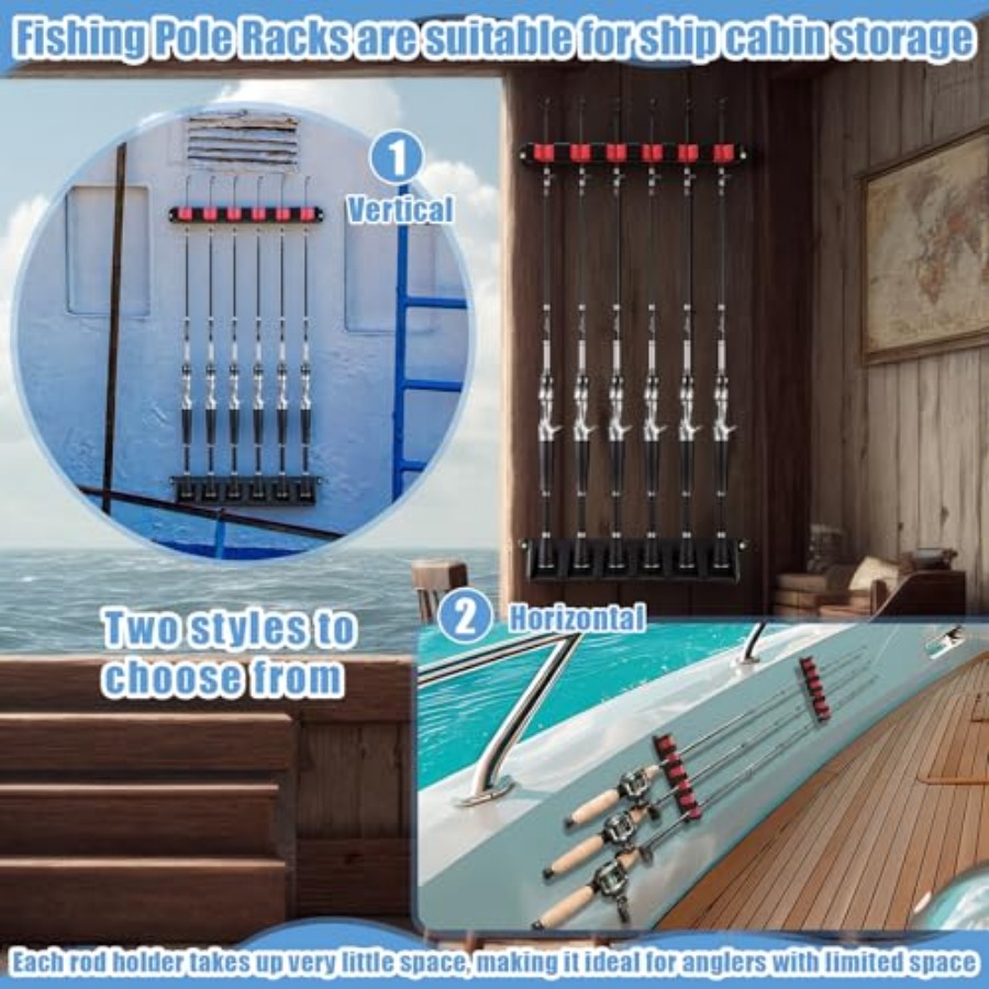6set Fishing Rod Holders for 1 - Fishing Rod Boat ulasan dan harga