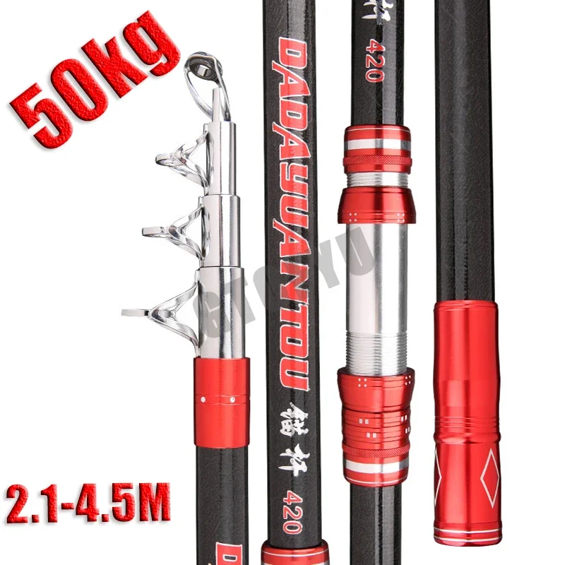 2.1-4.5M Carbon Fishing Rod 50 - Fishing Rod Surf ulasan dan harga