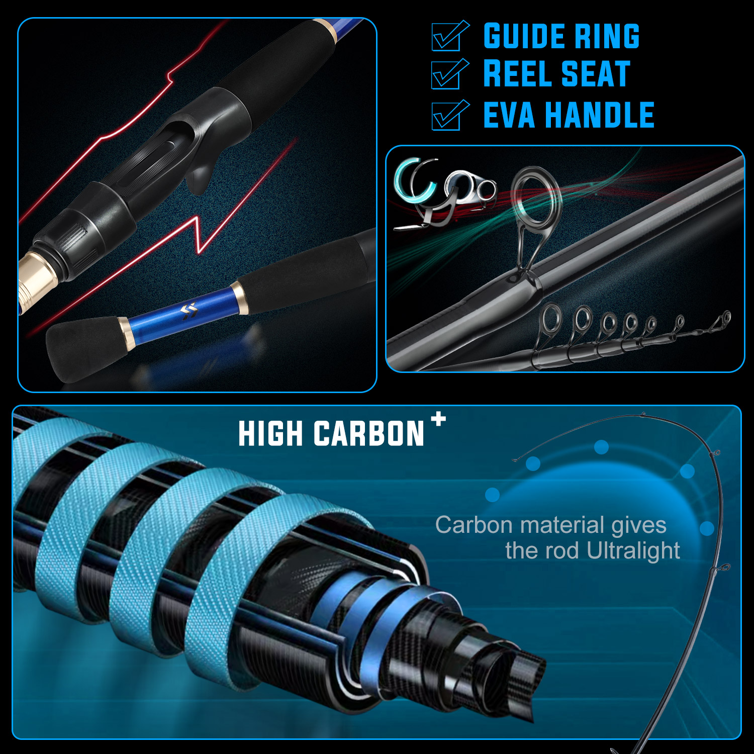 Sougayilang Fishing Set with C - Fishing Rod Carbon Fiber ulasan dan harga