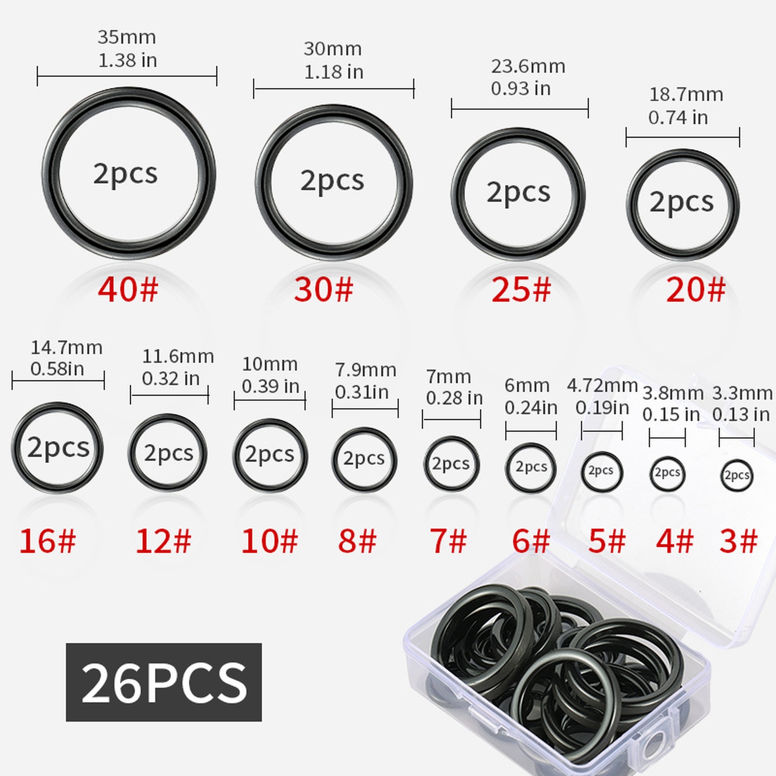 26PCS Fishing Rod Guide Ring K - Fishing Rod Building Kit ulasan dan harga