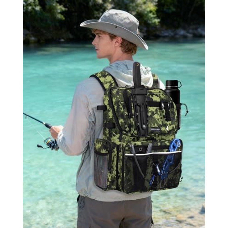 Fishing Backpack with Rod Hold - Fishing Rod Holder ulasan dan harga